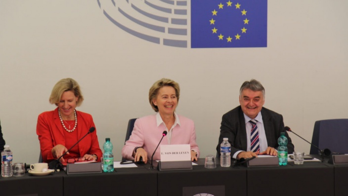 Meinungsaustausch mit Bundesverteidigungsministerin Ursula von der Leyen am 13.06.2017 in Straßburg